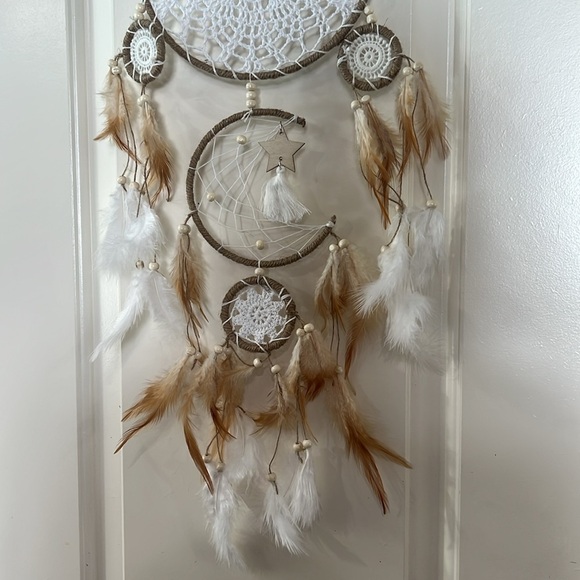 Large Macrame Moon and Star Dream Catcher - Picture 6 of 6